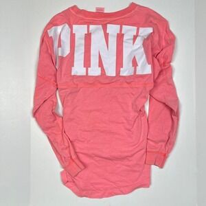 Victoria's Secret PINK Graphic Shirt Top 2010s Rare Dog XS Oversized Preppy